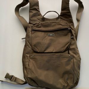 Womens Mens Tumi Brown Nylon Luxor Backpack EUC 16 x 12